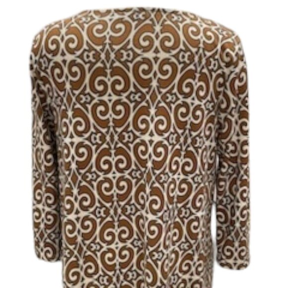 Jade By Jane Boho Print Tunic Dress L Swirl Festival Flowy Weekend Comfy Chic - Picture 9 of 10